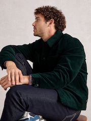 White Stuff Green Cord Trucker Jacket - Image 3 of 6