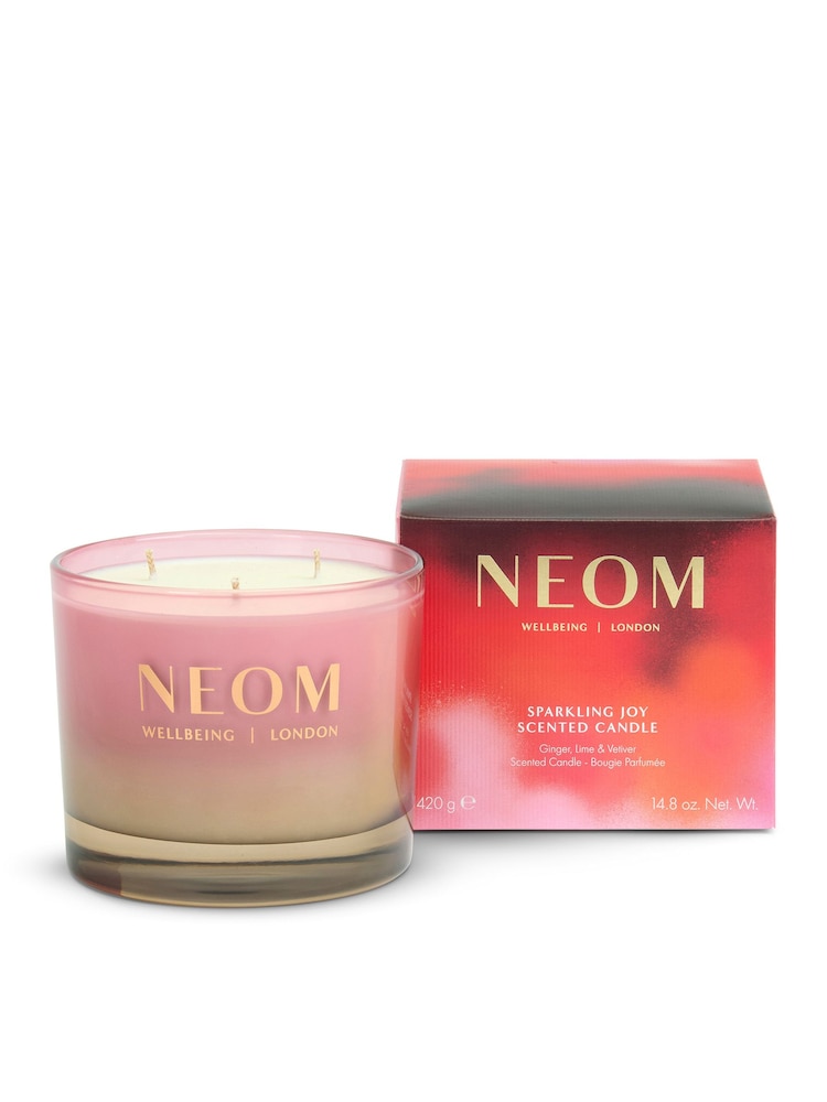 Neom Sparkling Joy 3 Wick Candle 420g - Image 1 of 3 Neom Sparkling Joy 3 Wick Candle 420g - Image 1 of 3
