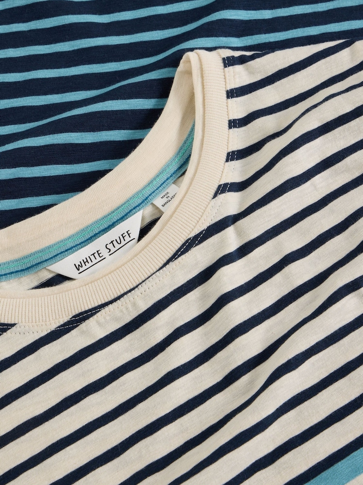 White Stuff Blue Clara Stripe Short Sleeve T-Shirt - Image 6 of 6 White Stuff Blue Clara Stripe Short Sleeve T-Shirt - Image 6 of 6