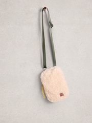 White Stuff Natural Meadow Borg Phone Bag - Image 1 of 4