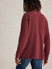 Morado - White Stuff Long Sleeve Utility Polo Shirt - Imagen 2 de 6