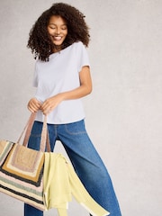White Stuff White Clara Short Sleeve T-Shirt - Image 2 of 6