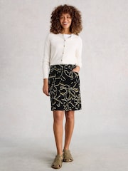White Stuff Black Coral Cord Skirt - Image 1 of 6