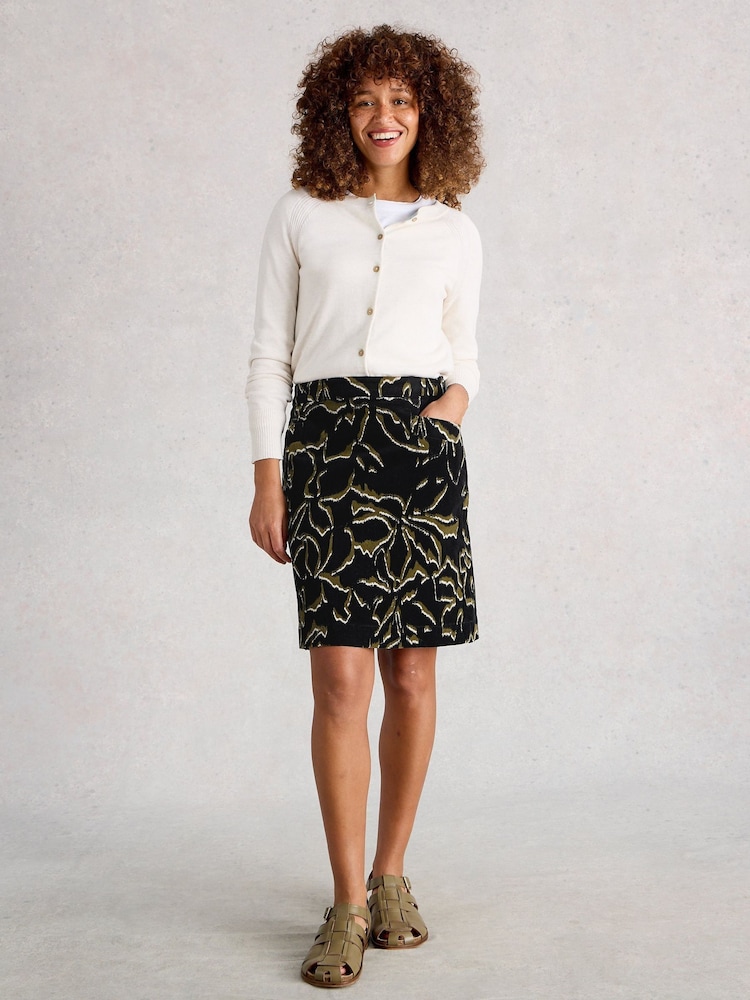 White Stuff Black Coral Cord Skirt - Image 1 of 6