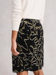White Stuff Black Coral Cord Skirt - Image 3 of 6