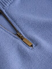 White Stuff Blue Newport Merino Funnel Jumper - Image 2 of 2