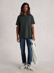 White Stuff Black Harrington Heavy Weight T-Shirt - Image 1 of 6
