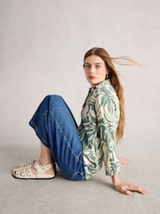 White Stuff Green Allie Long Sleeve Shirt - Image 2 of 6