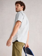 White Stuff Blue Finsbury Tyres Short Sleeve Shirt - Image 2 of 6