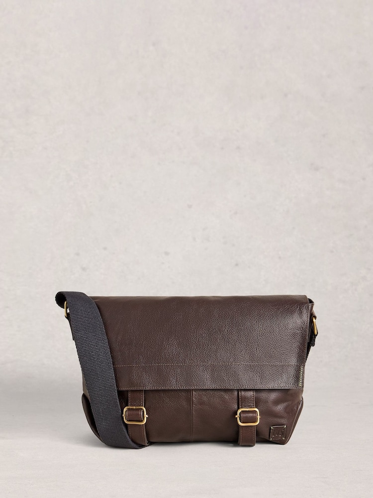White Stuff Brown Connor Leather Messenger Bag - Image 1 of 4 White Stuff Brown Connor Leather Messenger Bag - Image 1 of 4