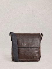 White Stuff Brown Connor Leather Cross-Body Bag - Image 1 of 4