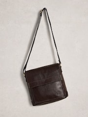 White Stuff Brown Connor Leather Cross-Body Bag - Image 3 of 4