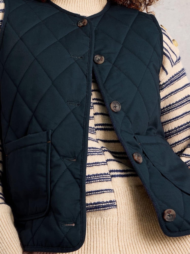 Azul - Gilet acolchoado Emily da White Stuff - Imagem 4 de 4