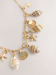 Gold Tone Shell Drop Anklet - Image 3 of 3
