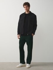 أخضر - قياس مستقيم - تشينو غني بالقطن وقابل للتمدد - صورة 2 من 10