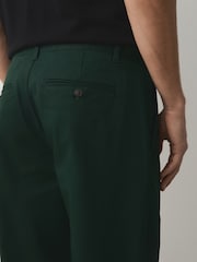 أخضر - قياس مستقيم - تشينو غني بالقطن وقابل للتمدد - صورة 5 من 10