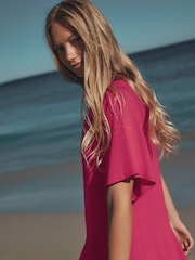 Pink Jersey Short Sleeve Romper - Image 4 of 7