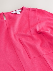 Pink Jersey Short Sleeve Romper - Image 6 of 7
