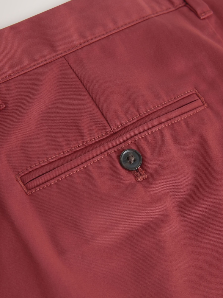 Red Slim Fit Cotton Rich Stretch Chinos - Image 9 of 9