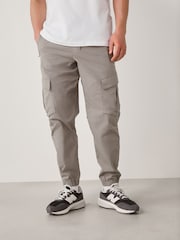 Bone Blanc - Pantalon cargo stretch en coton - Image 1 de 10