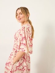 FatFace Solene Ivory Vintage Bloom Petite Midi Dress - Image 4 of 8