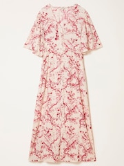 FatFace Solene Ivory Vintage Bloom Petite Midi Dress - Image 7 of 8