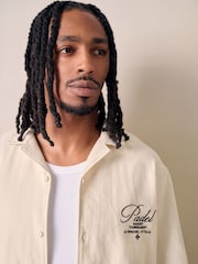 Ecru White Padel Jersey Print Short Sleeve Shirt - Image 5 of 5