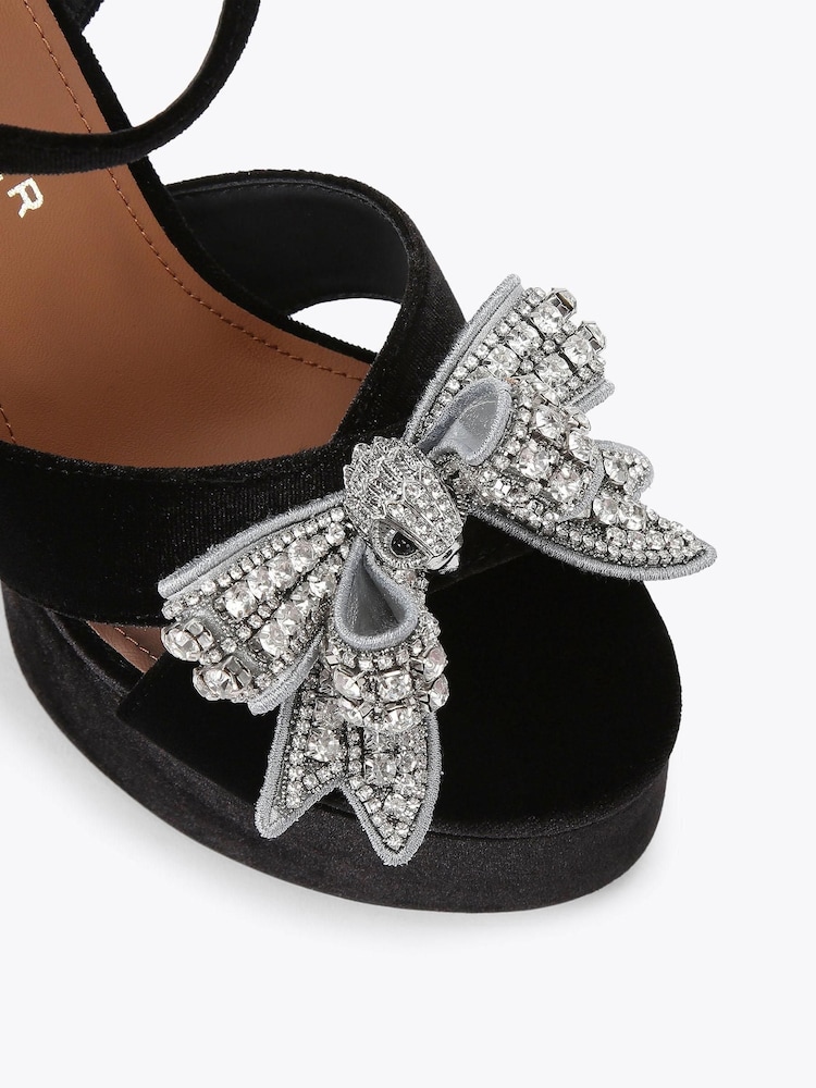 Kurt Geiger London Bow Platform Black Sandals - Image 5 of 5