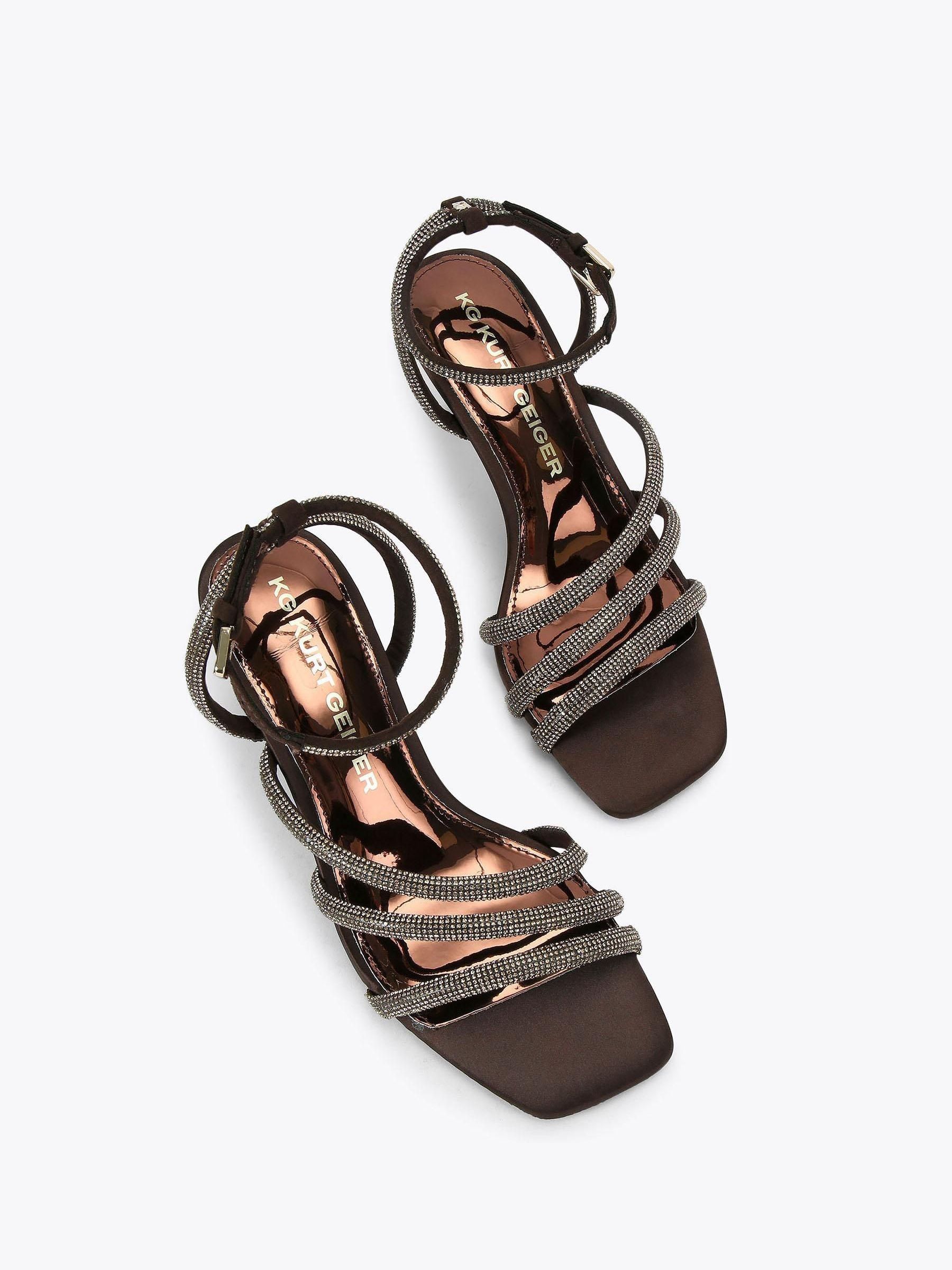 Buy KG Kurt Geiger Brown Savanna Low2 Sandals from Next USA