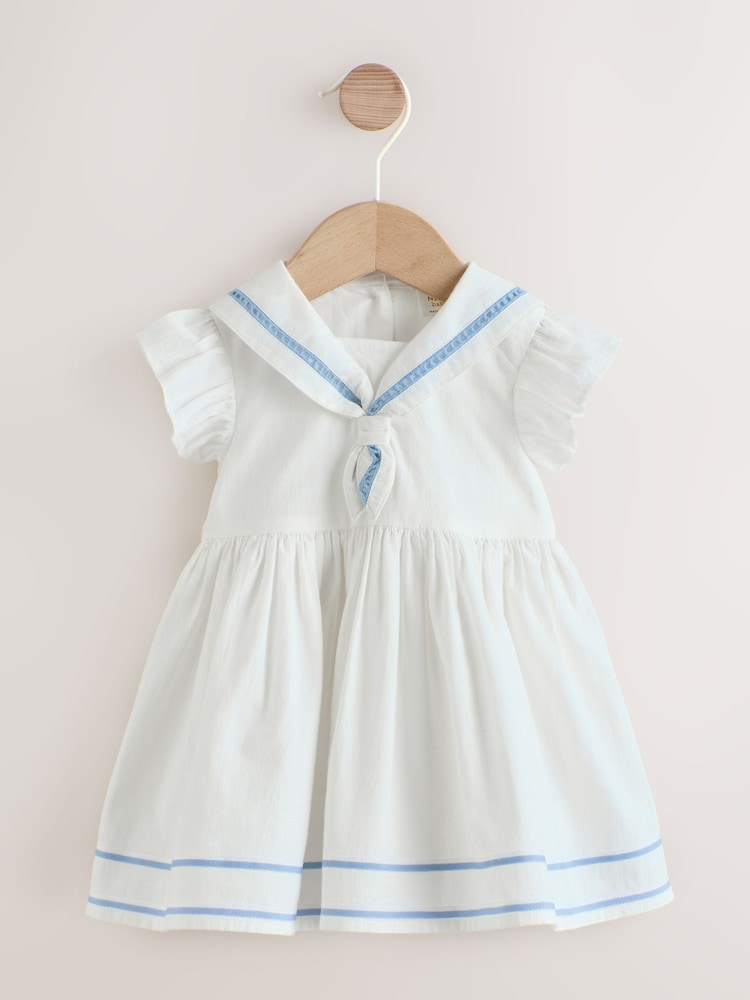 Weiß - Woven Baby Dress (0mths-2yrs) - Bild 1 von 8