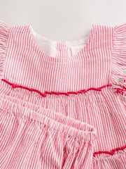 레드 스트로베리 - 아기용 티어드 우븐 드레스와 팬티 세트 2 Piece (0mths-2yrs) - 10의 이미지 5