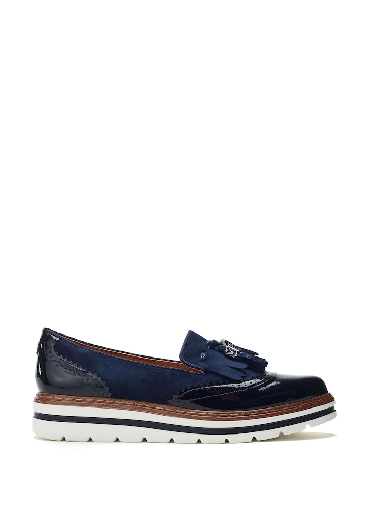 Moda in Pelle Ellee Lace-Up Brogue Detail Comfort Shoes - Image 1 of 4