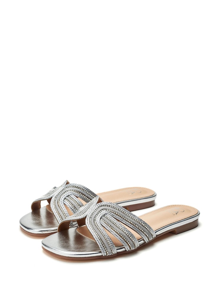Moda in Pelle Nymph Band Flat Mules - Image 2 of 4