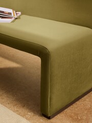 MADE.COM Fern Green Velvet Tova Left Hand Corner Dining Table and Bench Set - Image 5 of 7