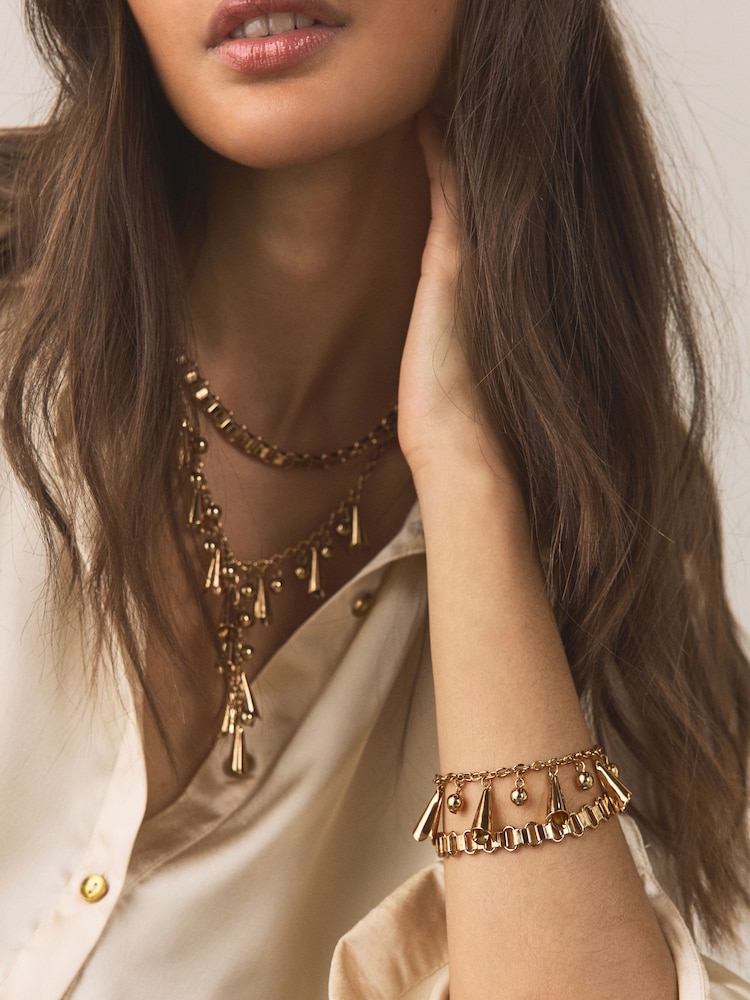 Gold Tone Charm Bracelet - Image 1 of 5