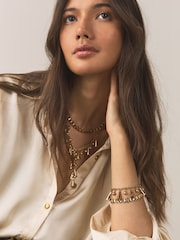 Gold Tone Charm Bracelet - Image 2 of 5