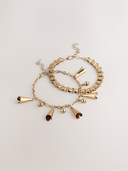 Gold Tone Charm Bracelet - Image 3 of 5
