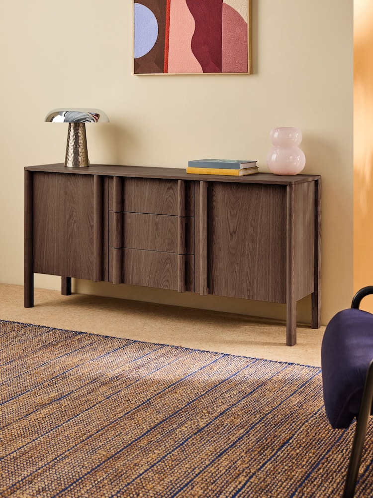 MADE.COM Dark Stain Oak Reeve Large Large Sideboard - Image 1 of 5 MADE.COM Dark Stain Oak Reeve Large Large Sideboard - Image 1 of 5