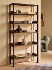 MADE.COM Dark Stain Oak Reeve Shelving Unit - Image 1 of 5