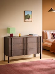 MADE.COM Dark Stain Oak Reeve 6 Drawer Chest - Image 2 of 6