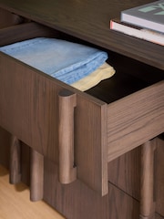 MADE.COM Dark Stain Oak Reeve 6 Drawer Chest - Image 3 of 6
