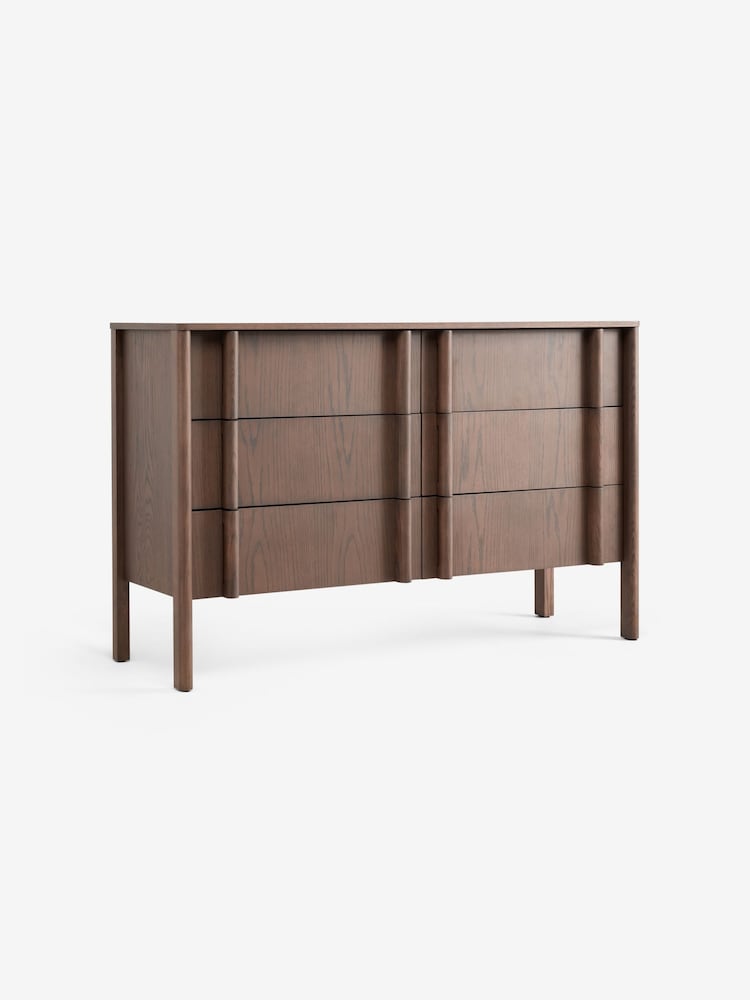 MADE.COM Dark Stain Oak Reeve 6 Drawer Chest - Image 6 of 6 MADE.COM Dark Stain Oak Reeve 6 Drawer Chest - Image 6 of 6