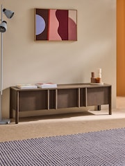 MADE.COM Dark Stain Oak Reeve Up to 55 Inch Wide TV Unit - Image 1 of 6