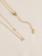 Gold Tone Stainless Steel Waterproof Initial Necklace - Image 10 of 22