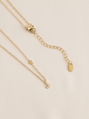 Gold Tone Stainless Steel Waterproof Initial Necklace - Image 17 of 22