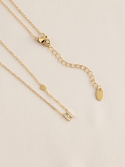 Gold Tone Stainless Steel Waterproof Initial Necklace - Image 19 of 22