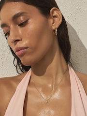 Gold Tone Stainless Steel Waterproof Initial Necklace - Image 2 of 22