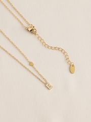 Gold Tone Stainless Steel Waterproof Initial Necklace - Image 21 of 22