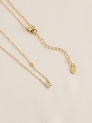 Gold Tone Stainless Steel Waterproof Initial Necklace - Image 5 of 22