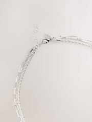 Με ασημένιο τόνο - 3 Κολιέ με κρεμαστό κόσμημα και φούντες σε στρώσεις - Εικόνα 3 του 3